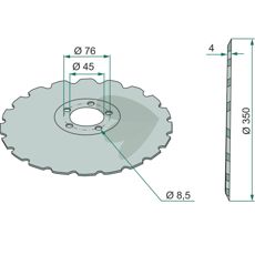 Såskive 821839 beregnet til Kverneland og Accord, til præciseret såning.