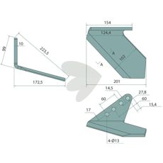 Standard ving venstre, ideel til forskellige jordbehandlingsopgaver.