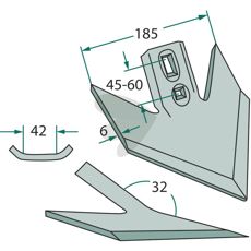 Gåsefodsskær 00310963 anvendes til effektiv og præcis jordbearbejdning.