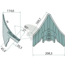 Gåsefodsskær 00311405, ideel til alsidig jordbearbejdning og funktion.