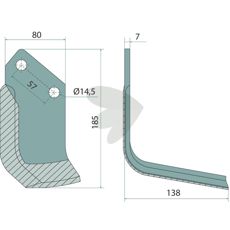 Fræsskive højre 422512 sikrer præcise snit i traktorer og landbrugsmaskiner.