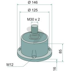 Leje komplet med højregäng, en kvalitetskomponent til udstyr.