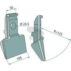 Hammarnes med dimensioner 50/100mm, sikker og effektiv ved brug.