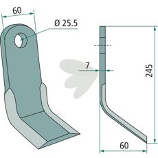 Y-slag Lagarde med specifikationer 60X245mm, perfekt til pålidelig ydeevne.