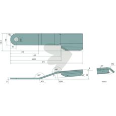 Vingekniv højre - KM060134, en pålidelig del til effektiv græsklipning.