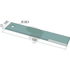 Kniv højre - KM060126, en vigtig reservedel til dine landbrugsmaskiner.