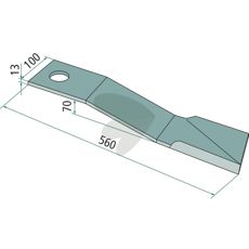 Slagkniv højre - 764664, essentiel for plæneklipperens ydeevne.