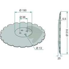 Billede af en fin tandet plade, perfekt for præcision i arbejdet.