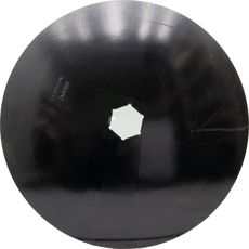 Tallerken Viviani glat med sekskants hul, måler Ø67mm, 4,5mm tyk for optimal resultat.