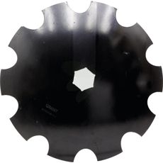 Tandet tallerken Viviani med sekskants hul, Ø92mm og 5mm tyk, perfekt til effektiv jordbearbejdning.