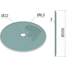 Skive 9301005, designet til at modstå hårde forhold i markarbejde.