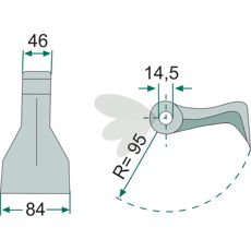 Hammerflange Agrimaster 3009799, perfekt til effektiv jordbearbejdning.