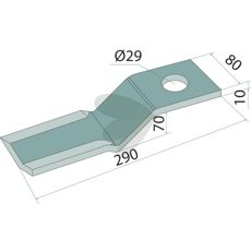 Kraftfuld slag højre 3230398 til effektiv fældning og landbrug.