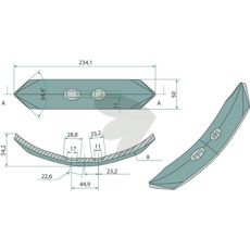 Spids til præcisionsarbejde inden for landbrug og jordbearbejdning.