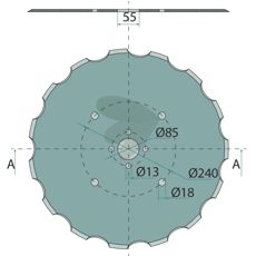 Tandet skive til effektiv jordbearbejdning og planteforberedelse.