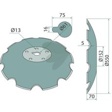 Skive 760020033 for effektiv jordbearbejdning i landbruget.