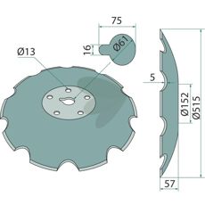 Skive 760020022, perfekt til at bearbejde og løsne jorden.