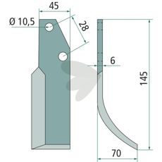 Fræseskær til Bertolini/Nibbi, optimeret til bearbejdning af jorden.