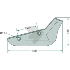 Højre skær for roeoptagning, kompatibel med Holmer og flere andre maskiner.