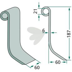 Slagle som passer til SF 10, designet for holdbarhed og performance.