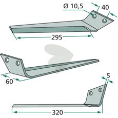 Venstre topkniv, pålidelig og holdbar for optimalt resultat.