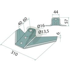 Gåsafodsskær 301123R, beregnet til effektiv græsslåning og jordbearbejdning.