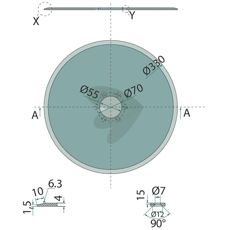 Tallerken Kl810921, designet til at maksimere bearbejdningseffektiviteten.