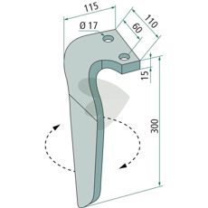 Rotorhøvlstand til Rau, Kverneland og Maletti, optimeret til blød og jævn jord.