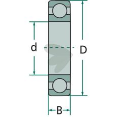 Sporkugleleje 671105, ideel til smidig drift af maskindele.