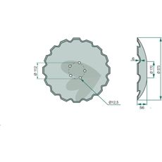 Tallerken 570x6 mm, ideel til at forbedre jordens bearbejdning.