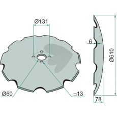 Tandet tallerken 610, kraftfuld til jordbearbejdning og effektivitet.