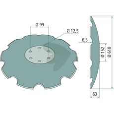Tallerken R2320402, robust og pålidelig til forskellige jordarbejder.