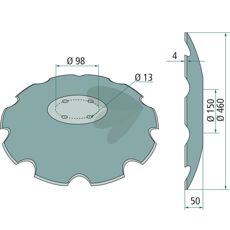 Skive 911902, en robust komponent til jordbearbejdning i landbrug.