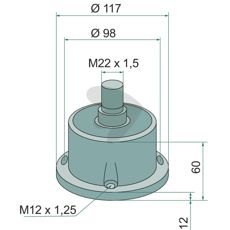 Lejeenhed til aksel 28mm, vigtig for stabilitet i forskellige maskiner.
