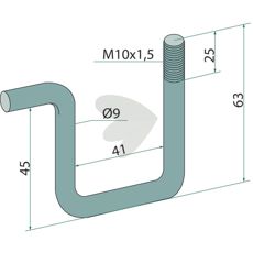 Klemme M10-8.8, anvendelig til at fastgøre forskellige dele i maskiner.