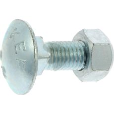 Skrue med møtrik M12x1,75x35-8.8, stabil og pålidelig for alle behov.