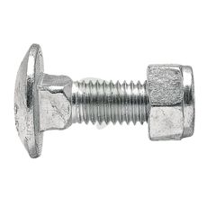 Skrue med møtrik M12x1,75x45-8.8, til stærke og holdbare fastgørelser.