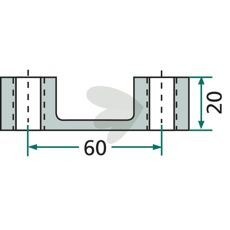 Kraftfuld bøjlemøtrik HD M16x1,5, ideel til tunge maskiner og køretøjer.