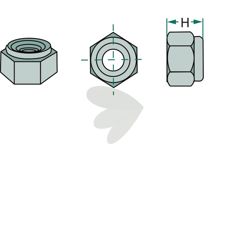 Robust møtrik M20x1,5 mm, ideel til stabil montering af traktorer og køretøjer.