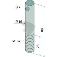 M16 x 1,5 bolt til Breviglieri og andre maskiner, perfekt til reparationer.