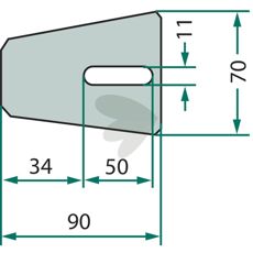 Afskraberplade til Amazone, model 957147, god til jordbearbejdning og effektiv drift.