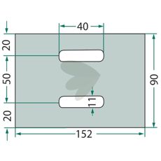 Kvalitetsafskraberplade Eberhardt 300142, ideel til effektiv materialehåndtering.