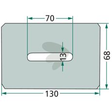 Feraboli afskraberplade C646710, fremragende til effektiv jordbearbejdning og holdbarhed.
