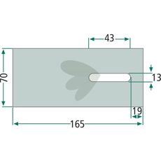 Kompakt skraberplade Frandent 70X165mm, designet for pålidelighed og effektivitet.