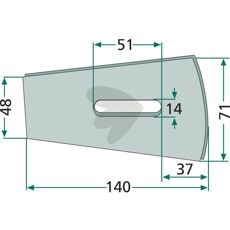 Kuhn skraberplade FHX1442D, ideel til krævende opgaver inden for landbrug.
