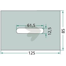Skraberplade Kverneland, Maletti i størrelse 85X125mm til effektiv rengøring af traktordele.