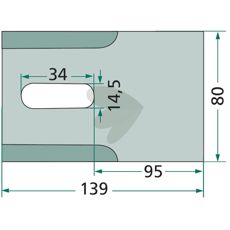 Skraberplade til Breviglieri og Feraboli, produktkode 0032811.