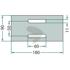 Plastskraber til Eberhardt og Lemken, artikelnummer 300142.