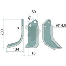 Fræsekniv venstre, 73000107420V, fremragende til effektiv markbearbejdning.