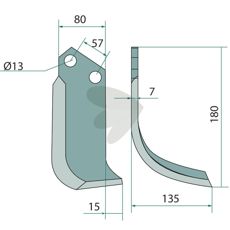 Agrator fræsekniv, 57 mm, en holdbar løsning til professionel bearbejdning.